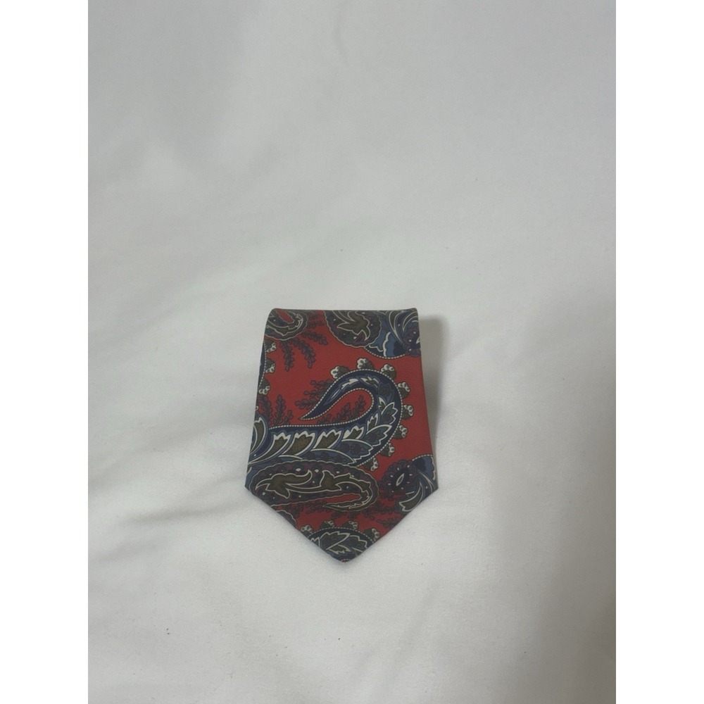 red and blue paisley  necktie from the Mikael Collection York